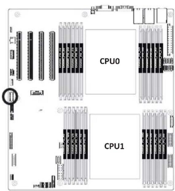 GIGABYTE MZ73LM0 - 17) BP_1 (HDD Backplane Board Header) - 1