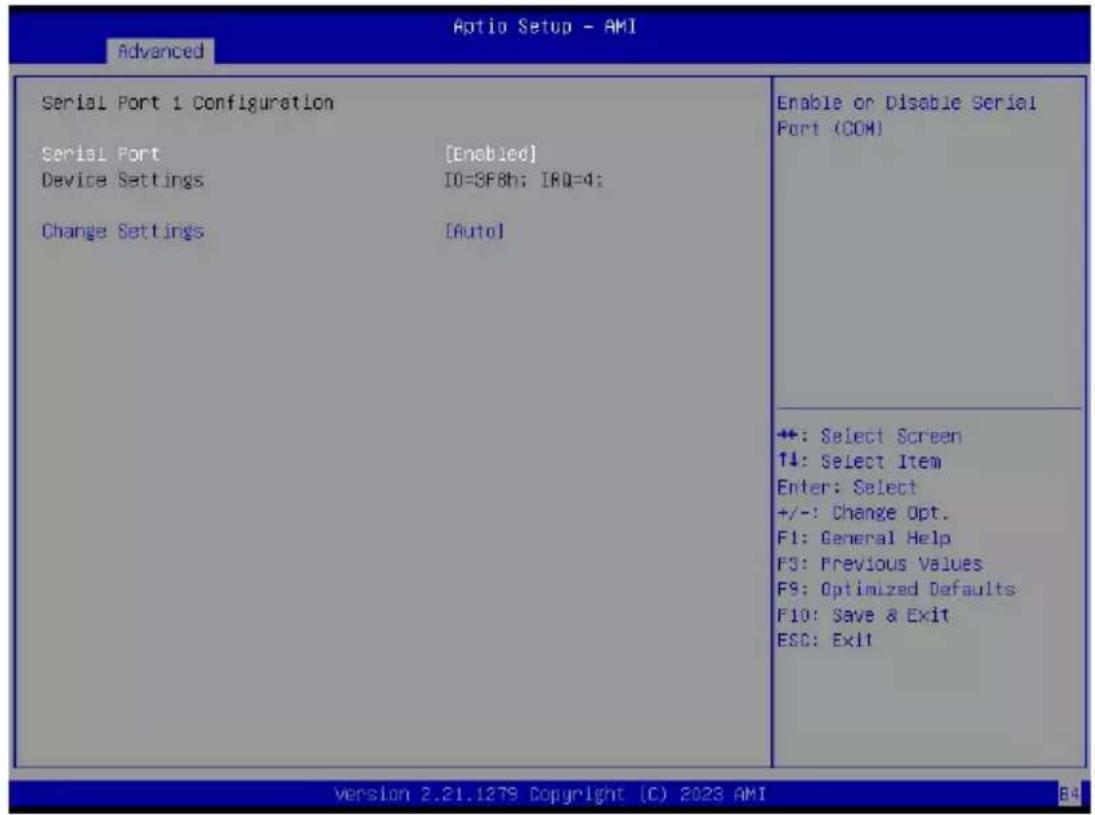 GIGABYTE MZ73LM0 - 2-2-4-1 Serial Port 1 Configuration - 1