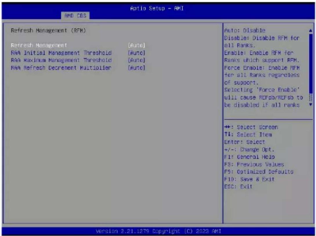GIGABYTE MZ73LM0 - 2-3-3-2-3 Refresh Management (RFM) - 1