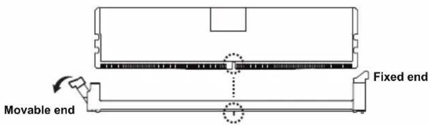 GIGABYTE MZ73LM1 - Follow these instructions to install a DIMM module with Single Latch: - 1
