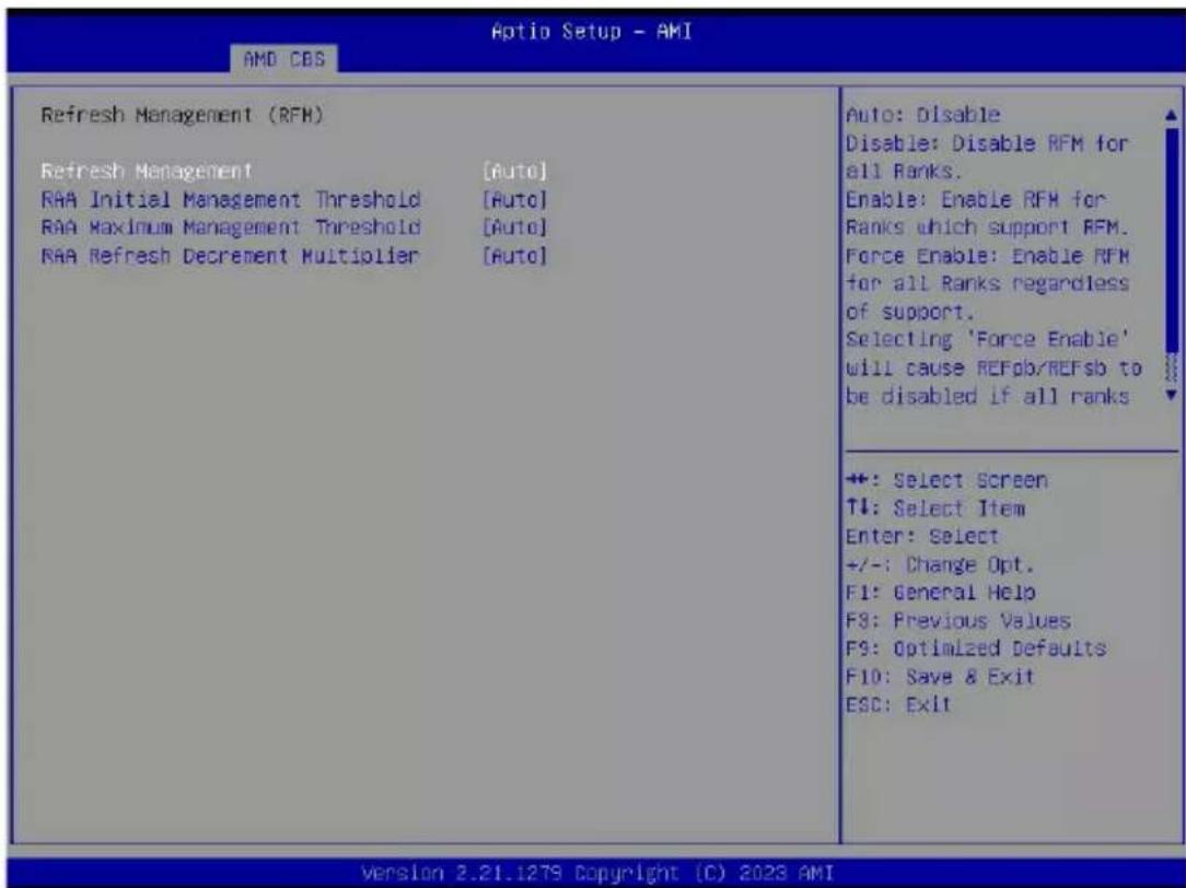 GIGABYTE MZ73LM1 - 2-3-3-2-3 Refresh Management (RFM) - 1
