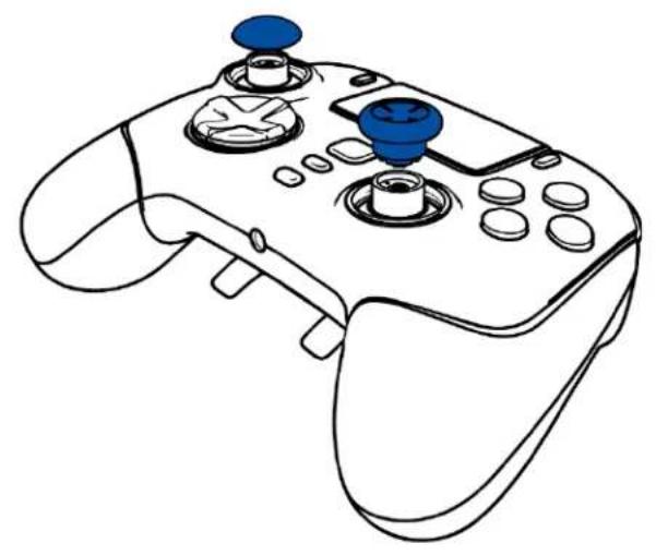 RAZER Wolverine V2 Pro - Utilisation des capuchons de STICKS detachables - 2