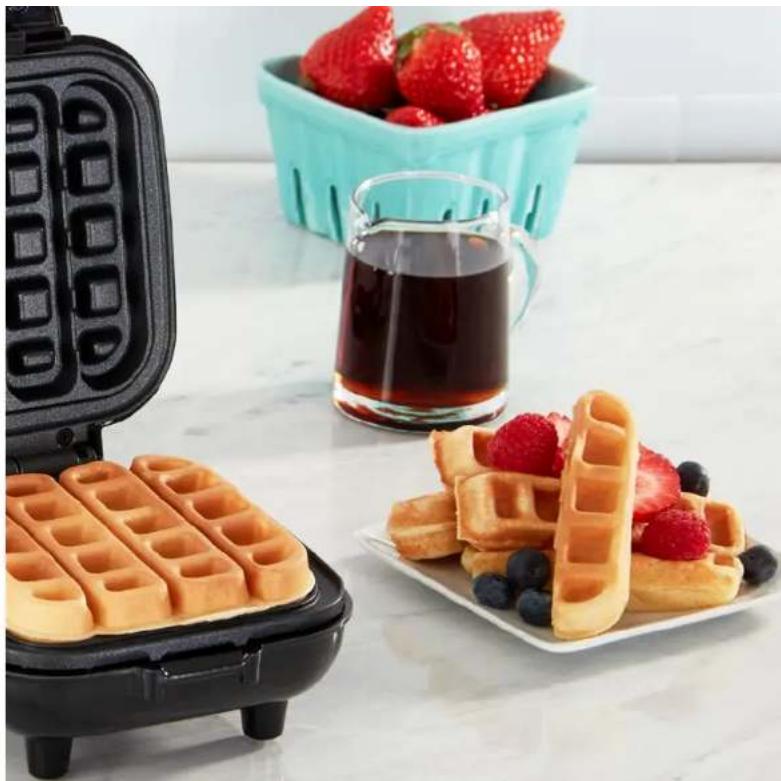 Dash Waffle Stick Maker DWSM200GBRD06 - Directions: - 1
