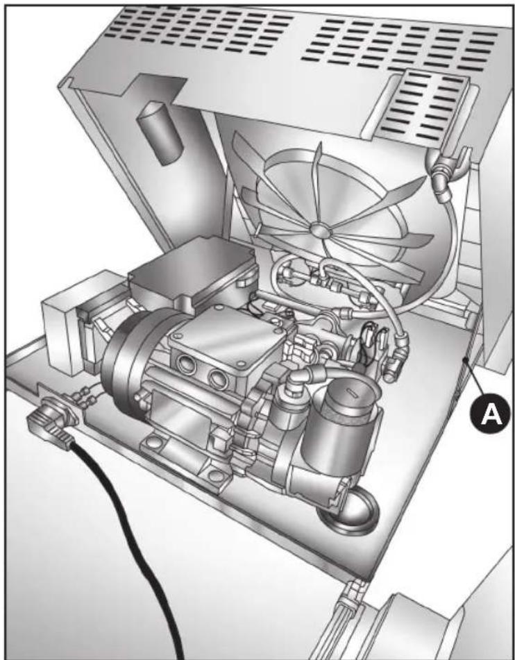 Fulgor Milano FVSD 2900 TC - TOPPING UP OF OIL AND PUMP EXHAUST FILTER REPLACEMENT (IN CASE OF OIL SPILL IN TRANSIT) - 1