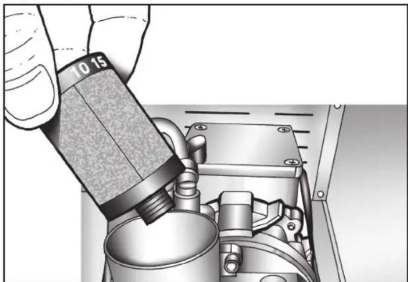 Fulgor Milano FVSD 2900 TC - RAJOUT D'huile et remplacement du filtre déshuileur de la POMPE (en cas de FUITE d'huile pendant le transport) - 9