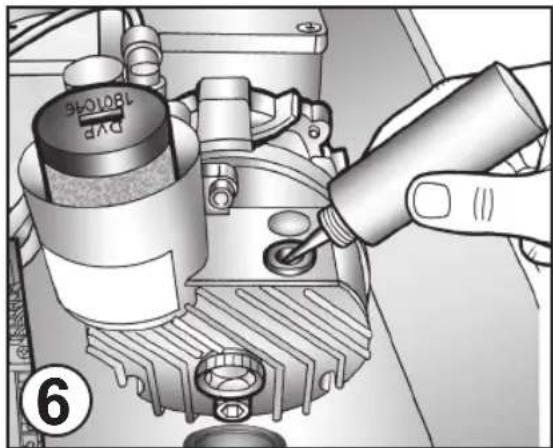 Fulgor Milano FVSD 2900 TC - REABASTECIMENTO DE ÓLEO E SUBSTITUÇÃO DO FILTRO DESOLEADOR DA BOMBA (EM CASO DE VAZAMENTO DE ÓLEO DURANTE O TRANSPORTE) - 10