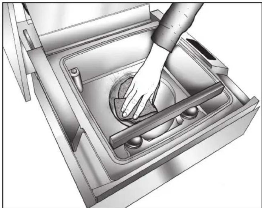 Fulgor Milano FVSD 2900 TC - PRELIMINARY CLEANING OF THE VACUUM CHAMBER AND THE LID - 2
