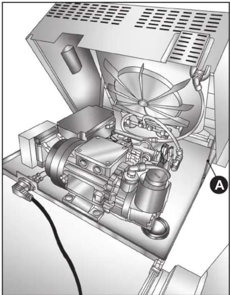 Fulgor Milano FVSD 2900 TC - REABASTECIMENTO DE ÓLEO E SUBSTITUÇÃO DO FILTRO DESOLEADOR DA BOMBA (EM CASO DE VAZAMENTO DE ÓLEO DURANTE O TRANSPORTE) - 2