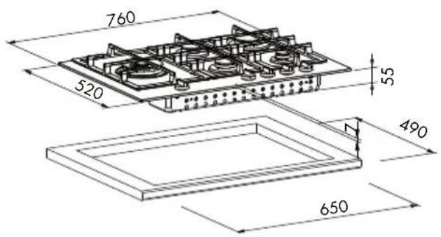 Fulgor Milano FCLH 755 G T WK - Positioning - 4