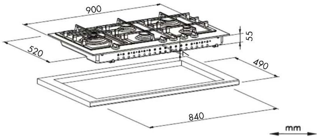 Fulgor Milano FCLH 905 G T WK - Plaatsing - 8