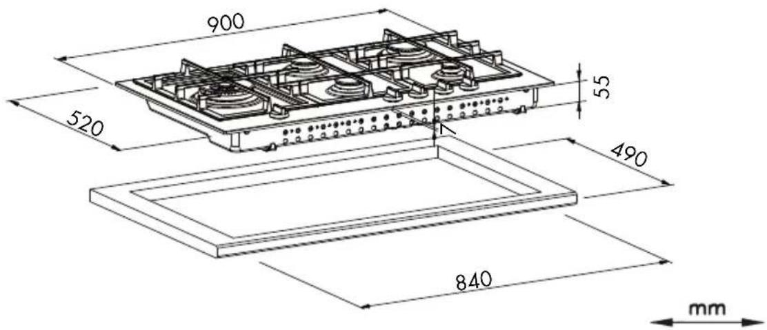 Fulgor Milano FCLH 905 G T WK - Positioning - 8