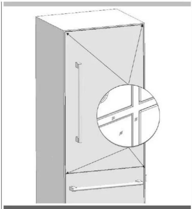 Fulgor Milano FBCD 762 TNF EDBL - Adjusting the refrigerator according to the cabin flange - 1