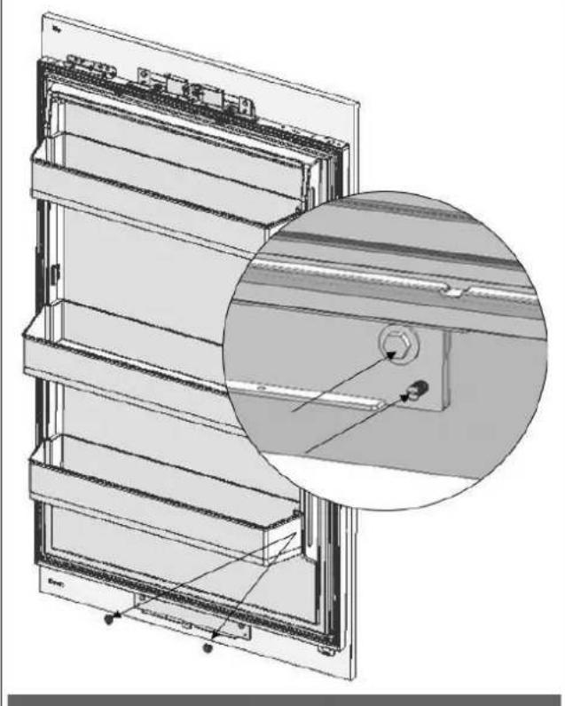 Fulgor Milano FBCD 762 TNF EDBL - Installation de la porte du meuble du réfrigérateur - 5