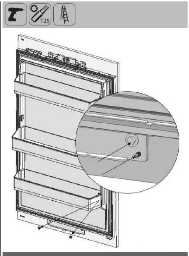 Fulgor Milano FBCD 762 TNF EDBL - Einbau der Kühlschrankmöbeltür - 5