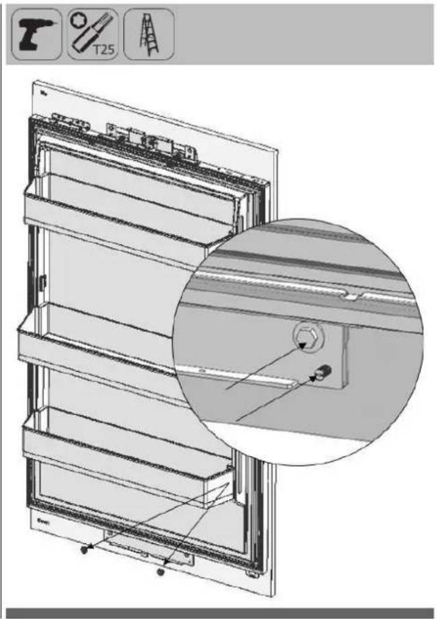 Fulgor Milano FBCD 762 TNF EDBL - Installazione dell'anta del mobile del frigorifero - 4