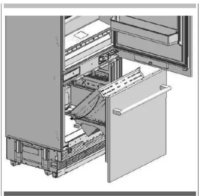 Fulgor Milano FBCD 762 TNF EDBL - Instalación de la puerta del mueble del congelador - 3