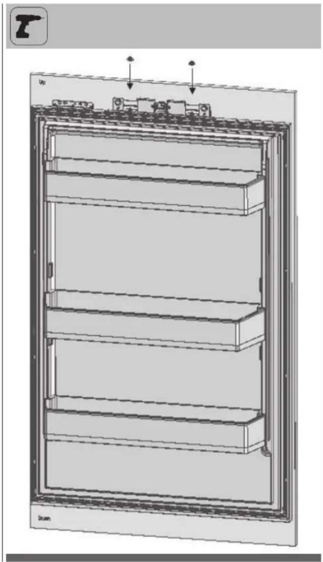 Fulgor Milano FBCD 762 TNF EDBL - Einbau der Kühlschrankmöbeltür - 2