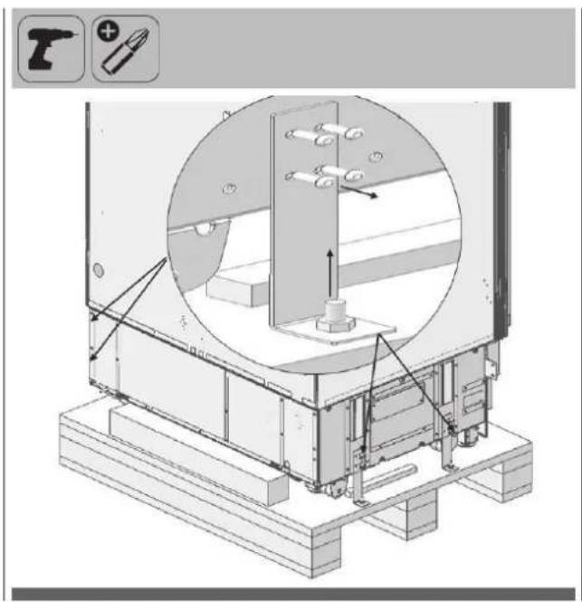 Fulgor Milano FBCD 762 TNF EDBL - Taking the Refrigerator from the Wooden Pallet - 1