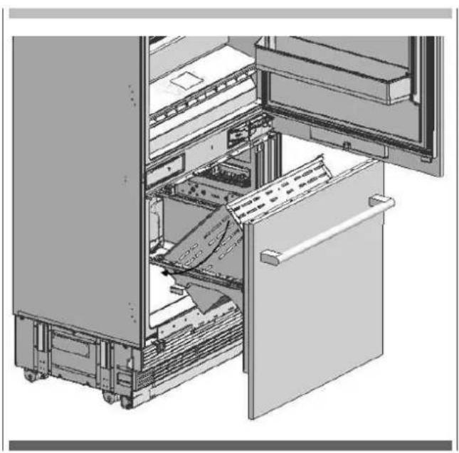 Fulgor Milano FBCD 762 TNF EDBL - Installing the Freezer Furniture Door - 3