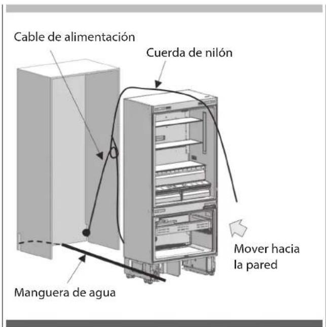 Cable de alimentación Cuerda de nilón Manguera de agua Mover hacia la pared