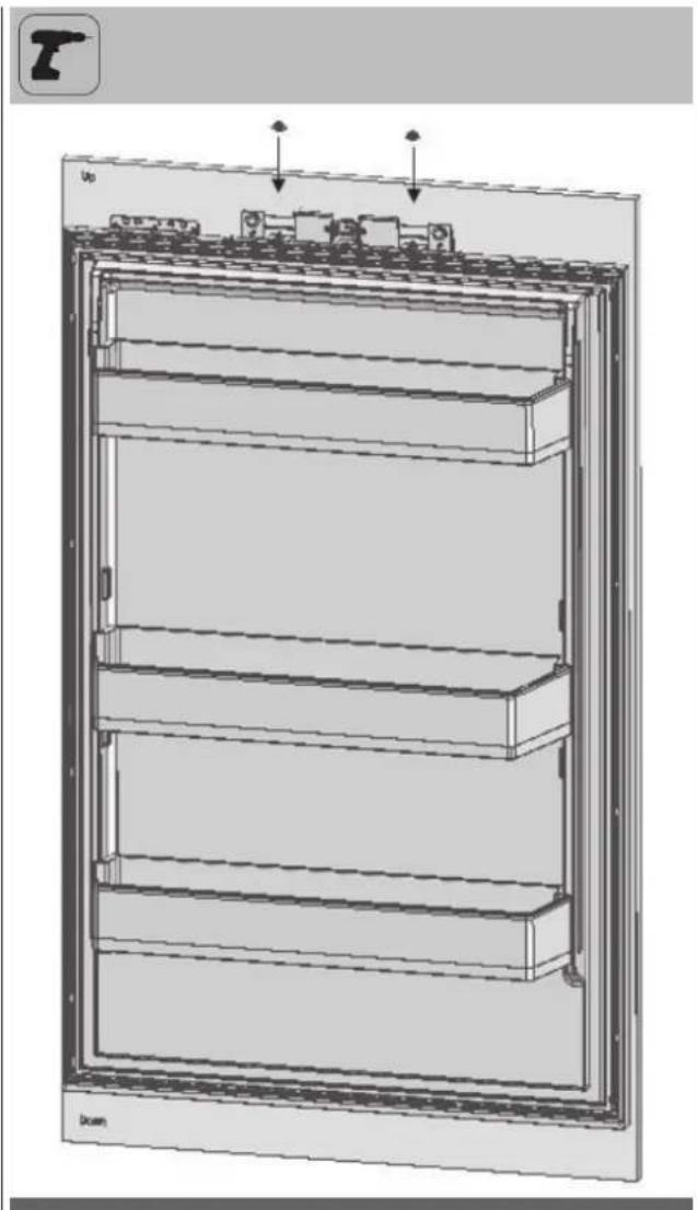 Fulgor Milano FBCD 762 TNF EDBL - Installazione dell'anta del mobile del frigorifero - 2