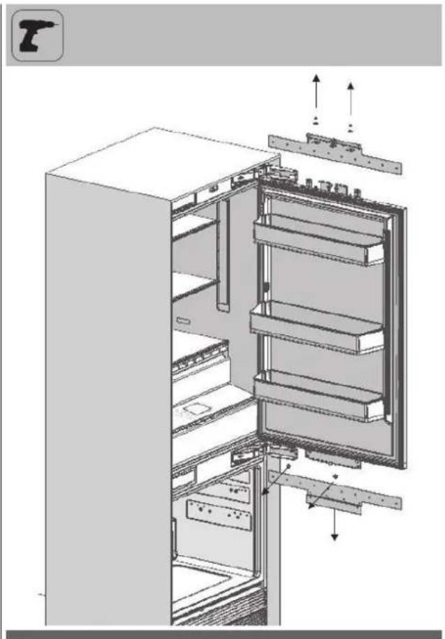 Fulgor Milano FBCD 762 TNF EDBL - Removing the Panel-Adjustment Mechanisms on the Refrigerator - 1