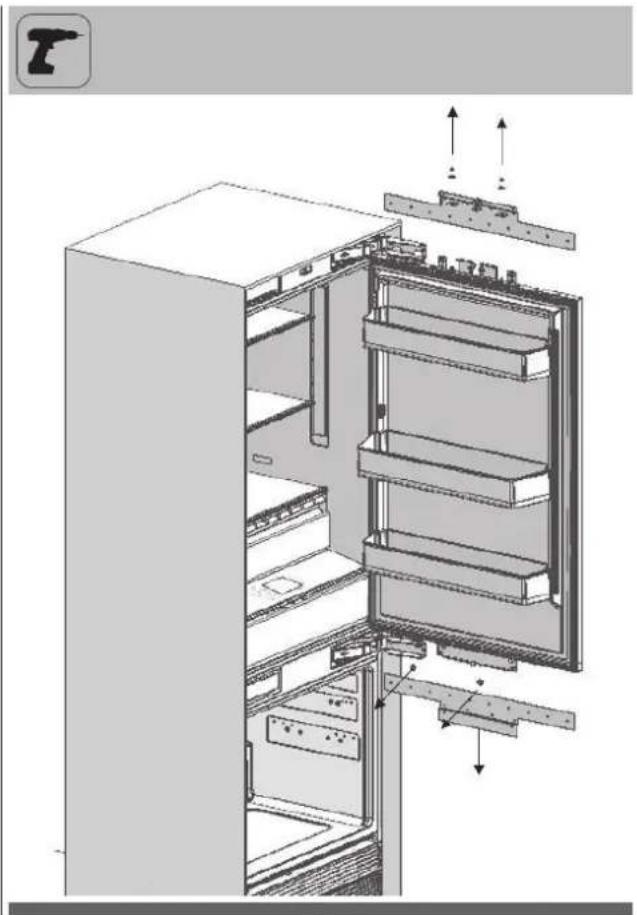 Fulgor Milano FBCD 762 TNF EDBL - Rimozione del meccanismo di regolazione del pannello del frigorifero - 1