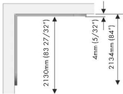Ajuste de altura mínima para estabilización Parte delantera 8mm (5/16") Parte trasera 7mm (¼")