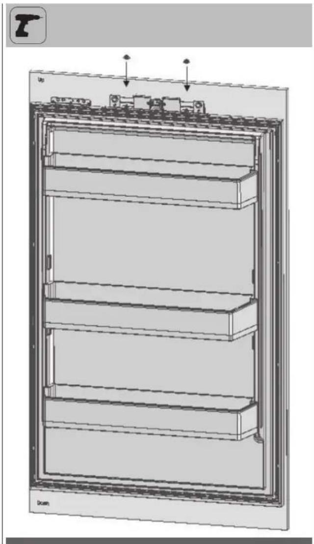 Fulgor Milano FBCD 762 TNF EDBL - Installing the Fridge Furniture Door - 2
