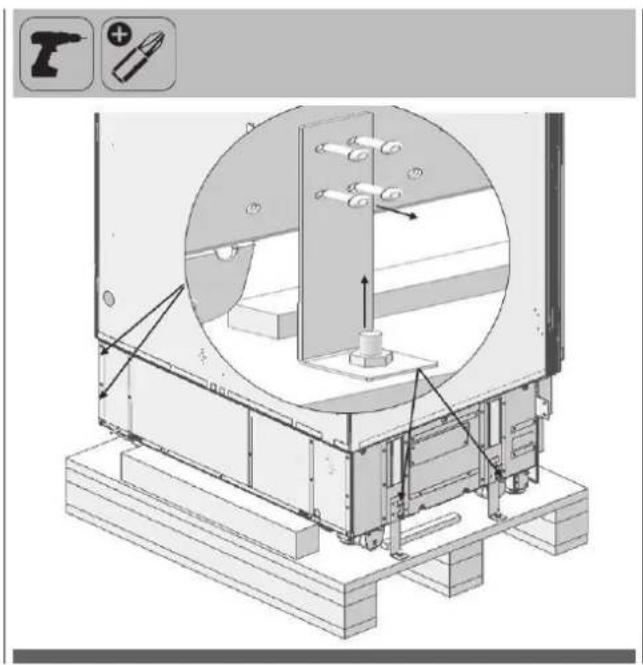 Fulgor Milano FBCD 762 TNF EDBL - Prendre le réfrigérateur de la palette en bois - 1