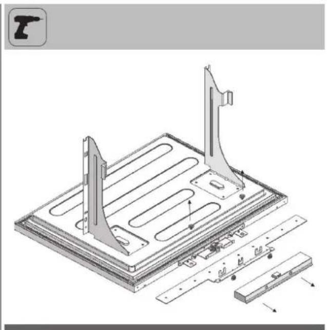 Fulgor Milano FBCD 762 TNF EDBL - Retrait des mécanismes de réglage du panneau sur le réfrigérateur - 2