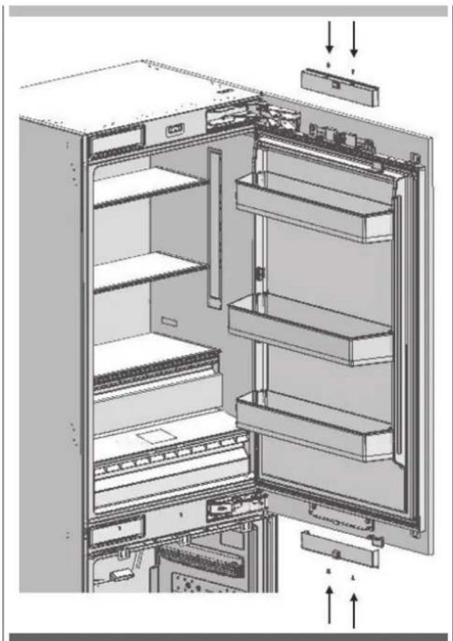 Fulgor Milano FBCD 762 TNF EDBL - Installazione dell'anta del mobile del frigorifero - 6