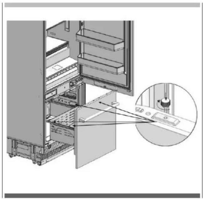 Fulgor Milano FBCD 762 TNF EDBL - Installing the Freezer Furniture Door - 4
