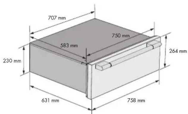 707 mm 583 mm 750 mm 230 mm 631 mm 758 mm 264 mm