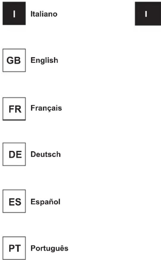 I Italiano GB English FR Français DE Deutsch ES Español PT Português