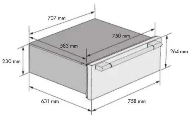 707 mm 583 mm 750 mm 230 mm 631 mm 758 mm 264 mm