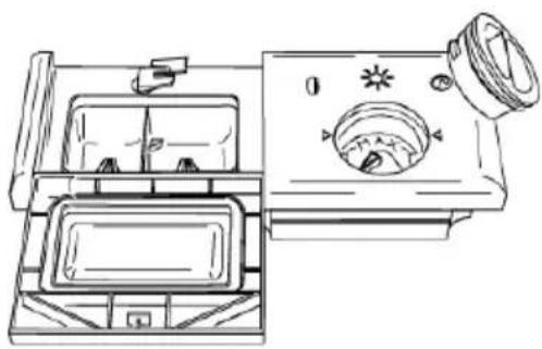 Fulgor Milano FDW 8291.1 - Utilisation du distributeur du produit de lavage et de rinçage - 1