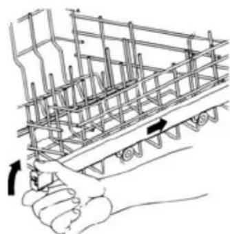 Fulgor Milano FDW 8291.1 - ADJUSTING THE UPPER BASKET - 1