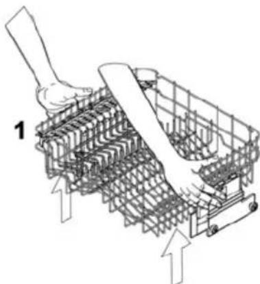 Fulgor Milano FDW 8291.1 - ADJUSTING THE UPPER BASKET - 4