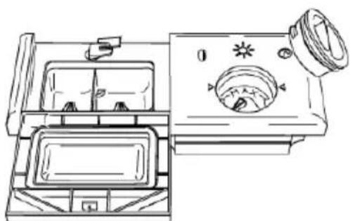 Fulgor Milano FDW 8291.1 - Uso del dispenser de abrillantador y detergente - 1