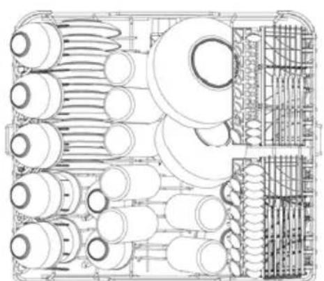 Fulgor Milano FDW 8291.1 - Chargement du PANIER inferieur - 2