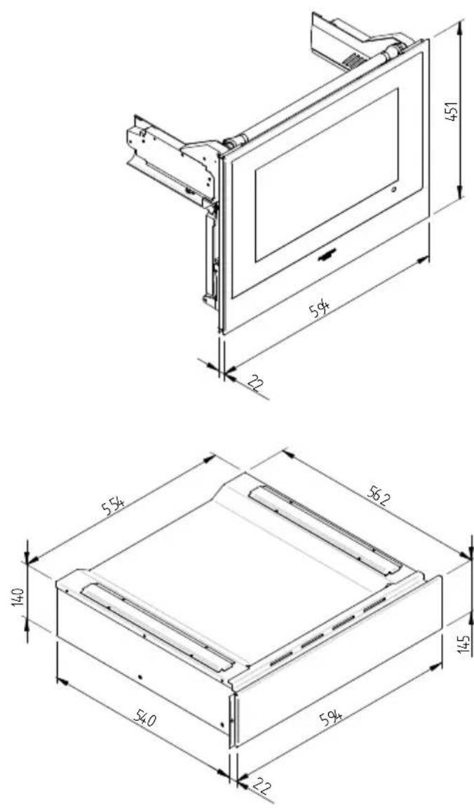 Fulgor Milano FCLWD 150 - MASSBILD EINSCHUB 145 EINBAUMASSE 560 X 595 MIT TV 451 - 2