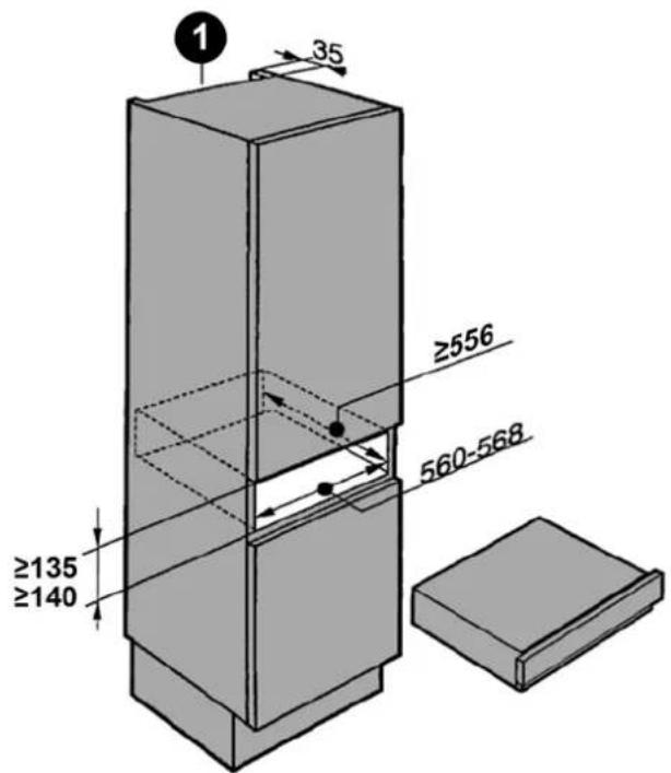 Fulgor Milano FVSD 150 TC X - Misure d'incasso - 2