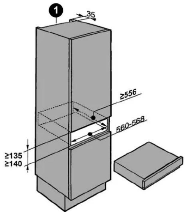Fulgor Milano FVSD 150 TC X - Built-in measurements - 2