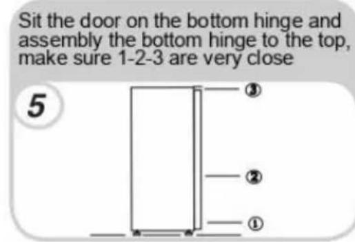 HOOVER HFFO 3550 E1K - Reversing the appliance door - 5