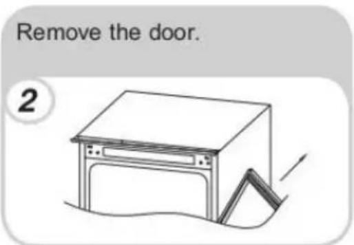 HOOVER HFFO 3550 E1K - Reversing the appliance door - 2