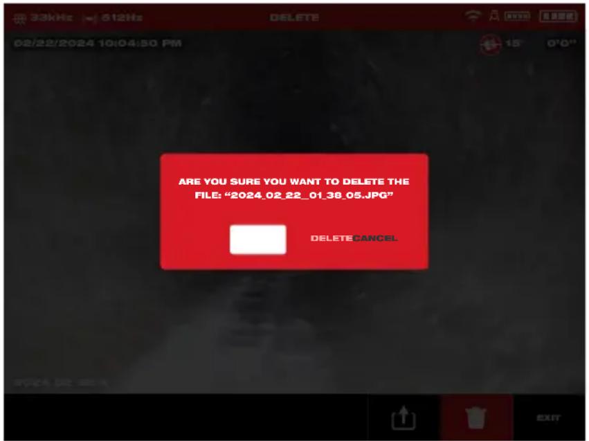 MILWAUKEE 297120 - Deleting files from the Gallery - 1