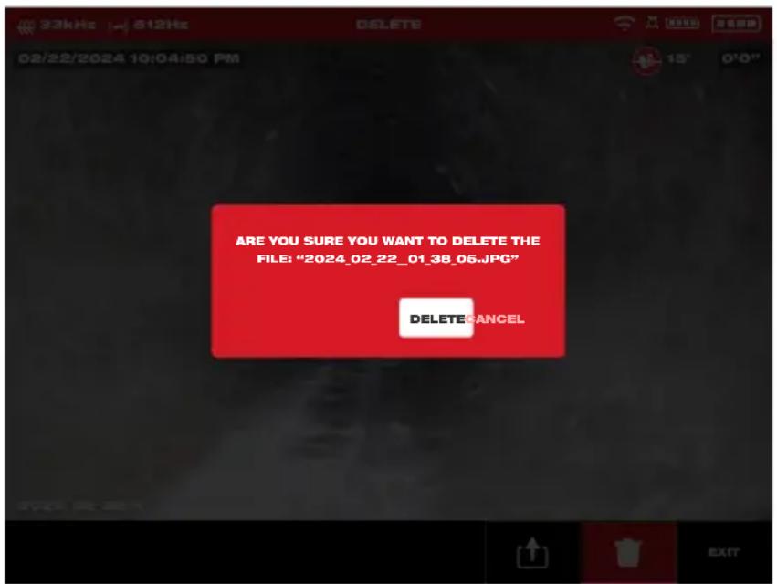 MILWAUKEE 297120 - Deleting Files from within the Settings menu - 1