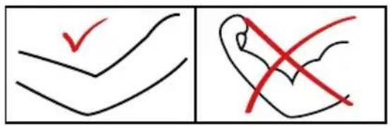 Two hand-drawn diagrams showing check and cross symbols, likely for verification or approval steps