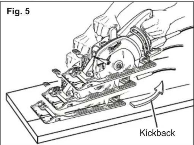 MILWAUKEE 657720 - Kickback causes and related warnings - 1